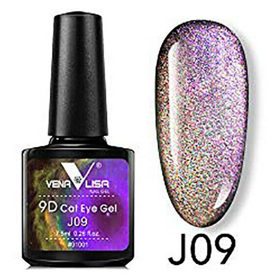 Venalisa 7.5ml 9D Galaxy Cat Eye Gel Nail Polish Soak-off UV LED Gel Varnish Nail Art Supply 12 Colors