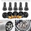 10/25Pcs TR412 Snap-in Black Rubber Tubeless Tire Tyre Valve Stems  Rubber Copper Vacuum Tire Air Valve For Auto Motorcycle