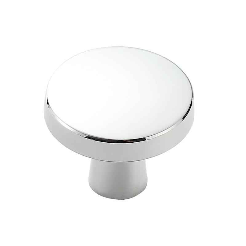 American Minimalist Zinc Alloy Single Hole Handle for Drawer, Shoe Cabinet, Wardrobe - Bright Silver/Gold Finish