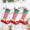 Hanging Elf Style Candy Bag Red/Green Elf Christmas Stockings for Home