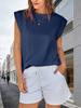 Womens Cotton Cap Sleeve Tank Top Loose Fit Basic Summer Tee