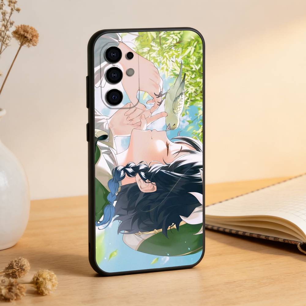 Genshin impact Venti Handyhülle Für Samsung S25,S24,S21,S22,S23,S30,Ultra,S20,Plus,Fe,Weiche Silikon Schwarze Hülle