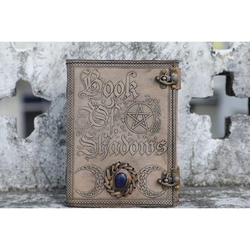 Book Of Shadows Leather Journal, Magic Book, Celtic Journal The Morrigan Leather Book, Travel Notebook, Christmas Gift, Journaling Gift