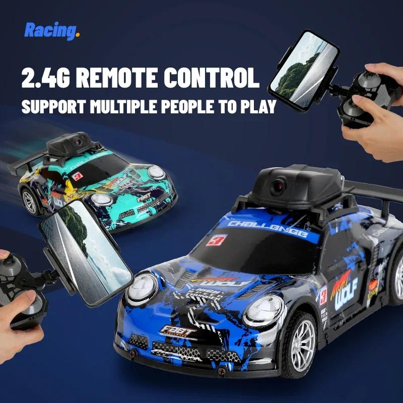 Rc Car with Camera HD Wifi Fpv Racing Cars Remote Control Offroad Buggy Vehicle App Control Electric Drift Car for Boys Kids