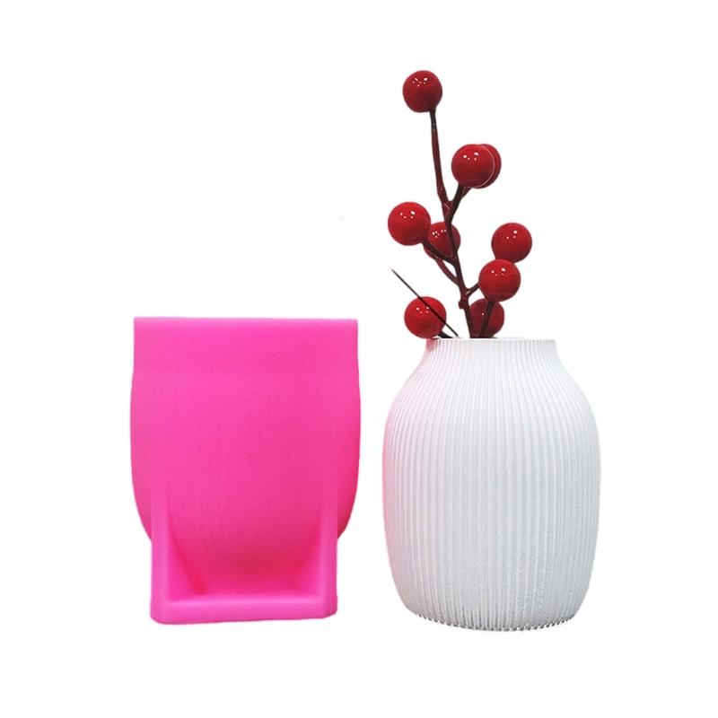 

Силиконовые формы для полосатой вазы для работы с эпоксидной смолой и домашнего декора. Форма для украшения рабочего стола. Силиконовая текстура для ручной работы S