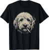 T-shirt Divertente Cane che Fuma Sigaretta Goldendoodle Meme