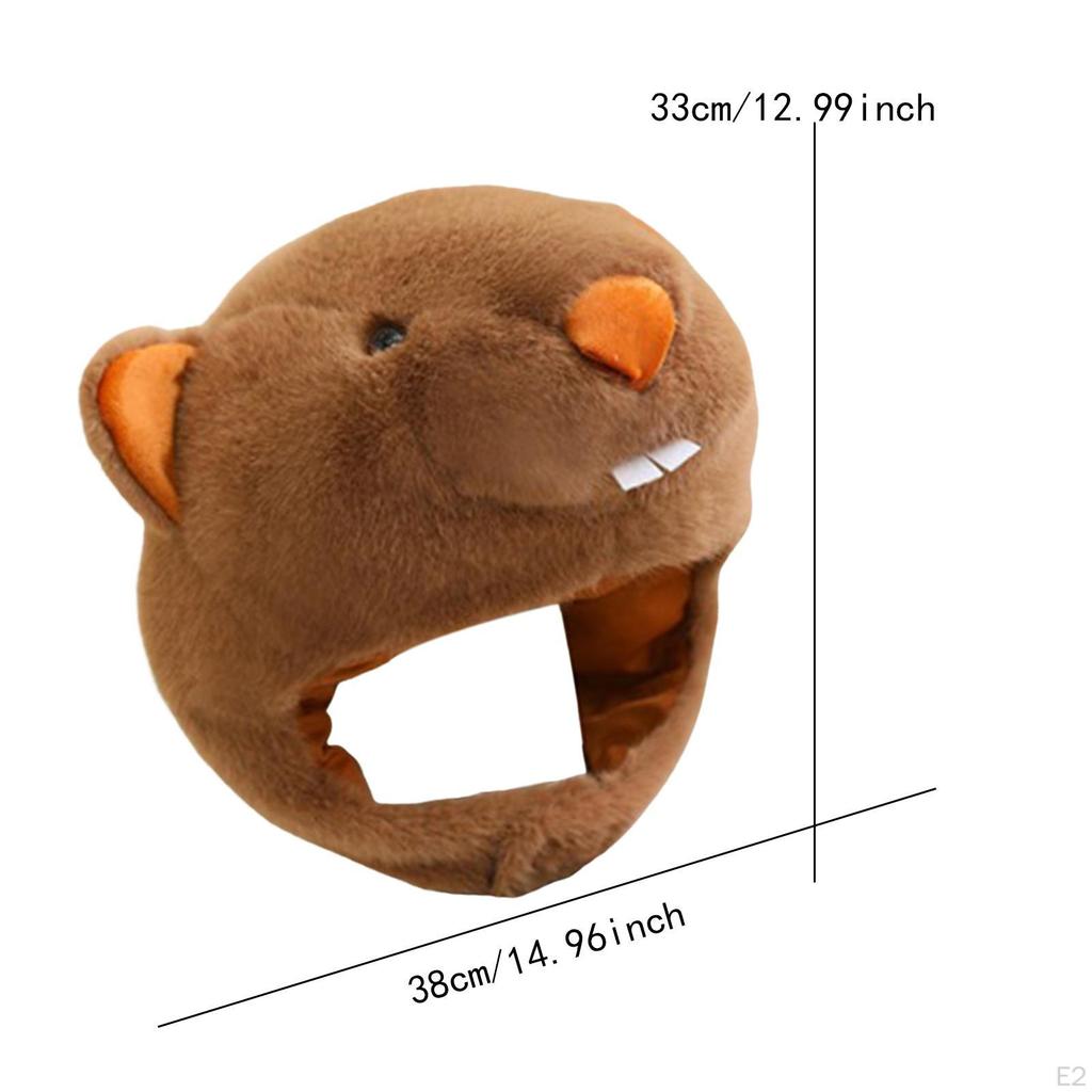 Animal Headwear Cute Cartoon Groundhog Hat for Role Play Holiday Halloween