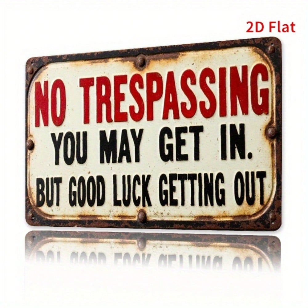 

Vintage No Trespassing Metal Tin Sign Farmhouse Wall Art Rustic Decor 20x30 разноцветный