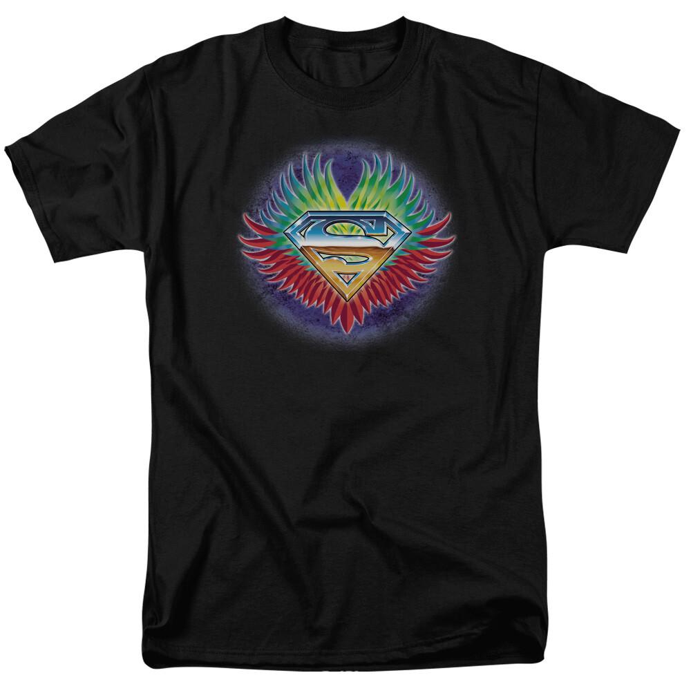 26 Don t Stop Believing Superman Logo T Shirt Licensed Comic Book Movie Tee Black Unisex T-Shirt XXXL