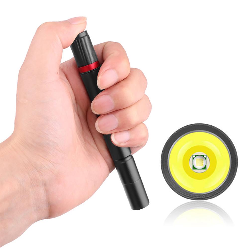 LED Pen Flashlight LED Work Light 3 Light Mode Adjustable Brightness Flash Light Lightweight with Clip for Camping Car Repairing