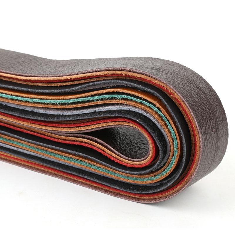 First-layer cowhide leather with a distressed pattern, 1.2mm edging strip, handmade DIY strap, clothing accessory, soft leather