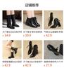 Fashion Boots 2025 Autumn and Winter New Black Matte Leather Ethnic Style Embroidered Pointed Middle Heel Retro Embroidered Boots