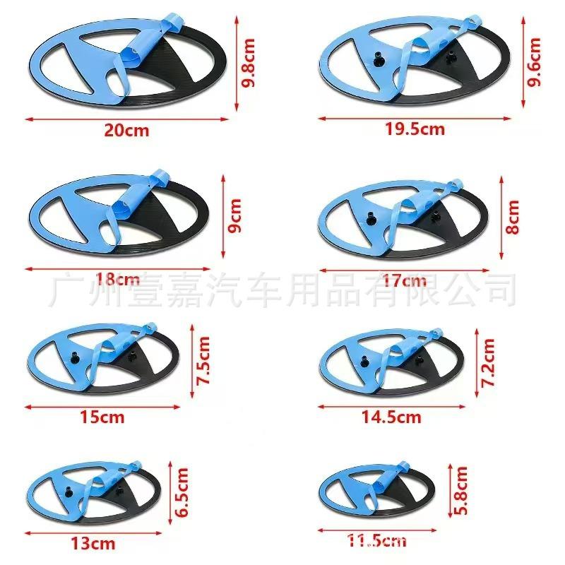 Replace style Car Emblem Badge For Hyundai Elantra Verna sonata MD Turbo Palisade Bayon Tucson Inster i30 i20 ix35 Santafe Accen TT35