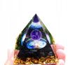 Pyramid Orgonite + Led Lamp Base 5Cm Crystal Stones Amulet 5Cm Hx03