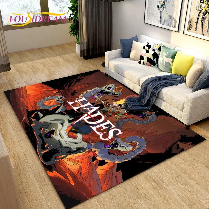 Hades Zagreus Gioco Giocatore RPG Tappeto Area, Tappeto Tappeto per Soggiorno Camera da Letto Divano Zerbino Decorazione, Tappetino Antiscivolo per Gioco Bambini