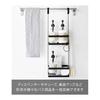 Yamazaki Jitsugyo 8461 Hook Dispenser Stand 2 Tiers Black W19.3 x D10 x H59.5cm Tower Shower Rack Bathroom Rack