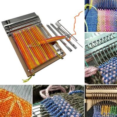 Krosno tkackie dla dzieci Krosno tkackie dla początkujących Tkactwo ręczne Mini krosno dla dzieci Projekty rzemieślnicze Gobelin Szalik Podkładka pod kubek Tworzenie