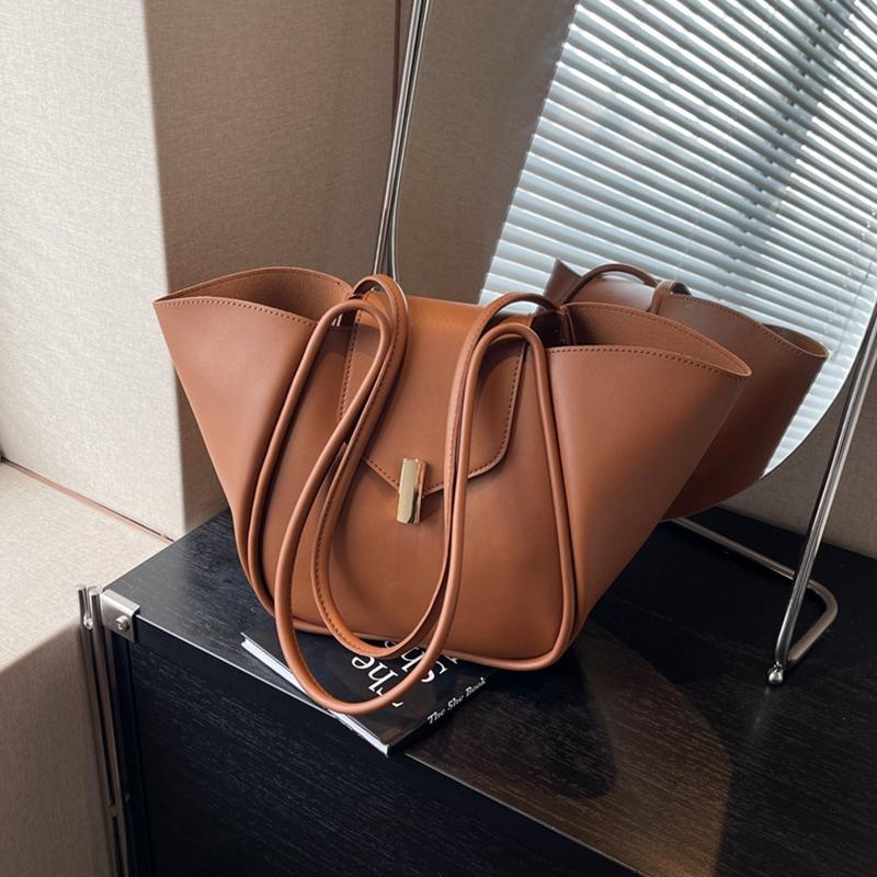 Yogodlns Designer-Edit Large Tote Bag Trendy Lock Detail Satchel, Chic Underarm Purse for Women, Minimalist Crossbody & Work Bag