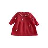 2025 Winter Baby Girls' 3D Mushroom Knit Dress – Chinese New Year & 1st Birthday Outfit