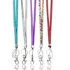 Correa de Pedrería Cordón de Cristal Portatarjetas Correas de Cuerda con Pinza Metálica Cuerda para el Cuello de Smartphone Multicolor