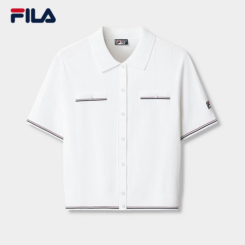 FILA Women s Knit Short-Sleeve Top L