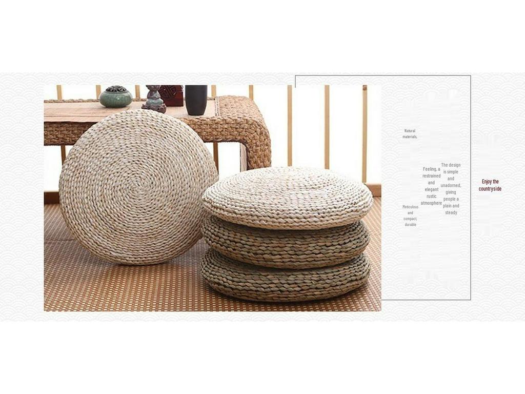 Japanisches gewebtes verdicktes Zen-Meditations-Bodinkissen für die Teezeremonie und Buddha-Verehrung