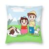 Heidi Peter E Nonno Alpi Capra Montagna Fodera Cuscino 40x40 Arredamento Casa Cartone Animato Film Cuscino Decorativo Per Soggiorno Doppio Lato