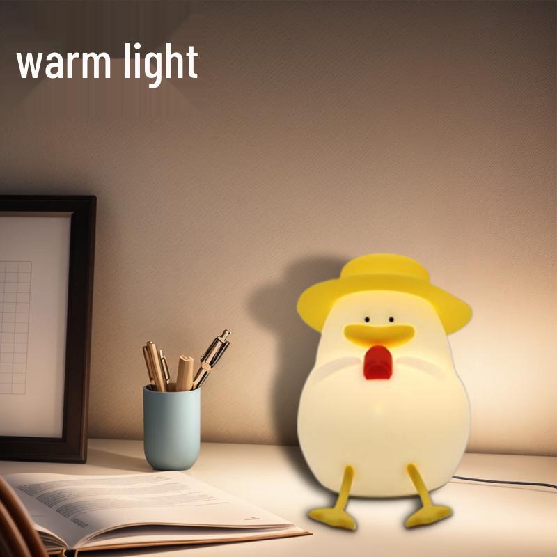 

Cola Duck Sleep Aid Night Light: Baby-Friendly, Eye-Safe, Silicone, Rechargeable, with Timer 1W (In Stock/Data Cable + Color Box)