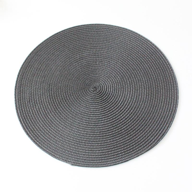 Rundes, gewebtes, rutschfestes Tischset, Untersetzer, Café-Tasse, Esstischmatte, nordisches Küchenzubehör, Servietten, Geschirr, Wohnkultur