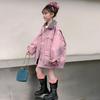 Girls' Thick Purple Fleece-Lined Parka - Autumn/Winter 2025 Fashion for Big Kids
