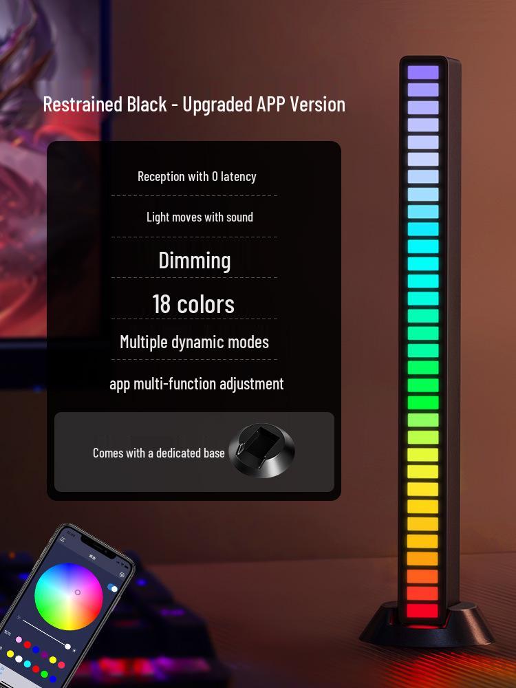 Sound-Activated RGB Rhythm Light: E-sports Desktop Speaker & Music Decoration