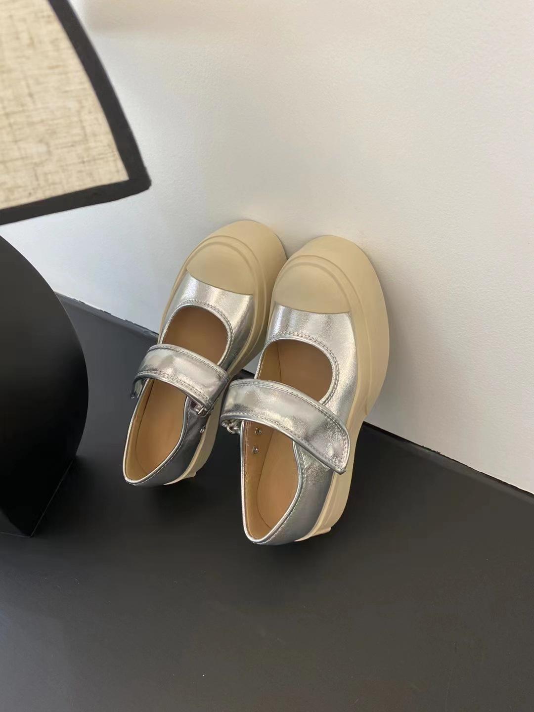 

Женские туфли Мэри Джейн повседневная мода думаю уродливый милый ретро мона маленькие белые холщовые платформа весна и лето одинарные туфли 35