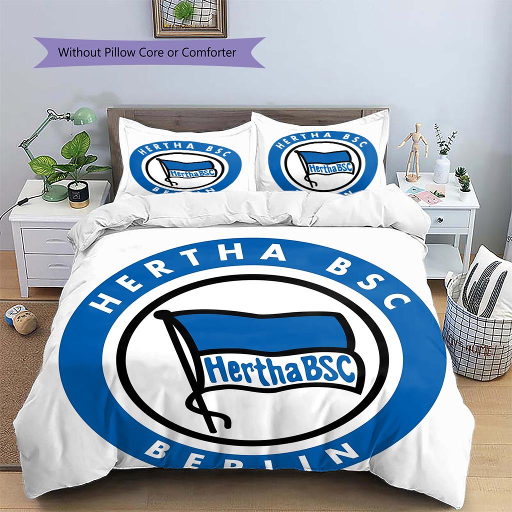 Biancheria da letto con motivo Hertha BSC Berlin Decorazione per la casa Regalo di compleanno (1 * copripiumino + 2 * federa, senza nucleo)
