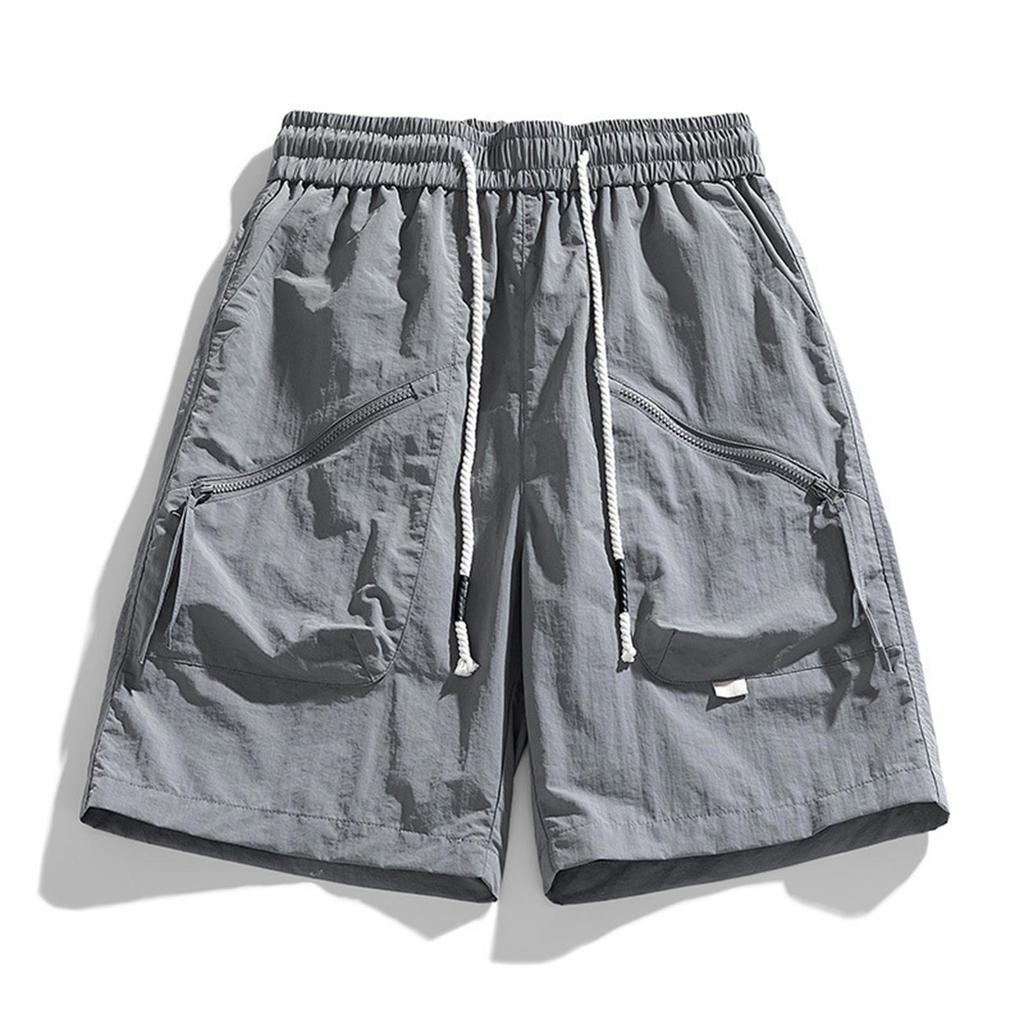 Men's Lightweight Loose Fit Summer Cargo Shorts with Multiple Pockets - Casual Bermuda Shorts