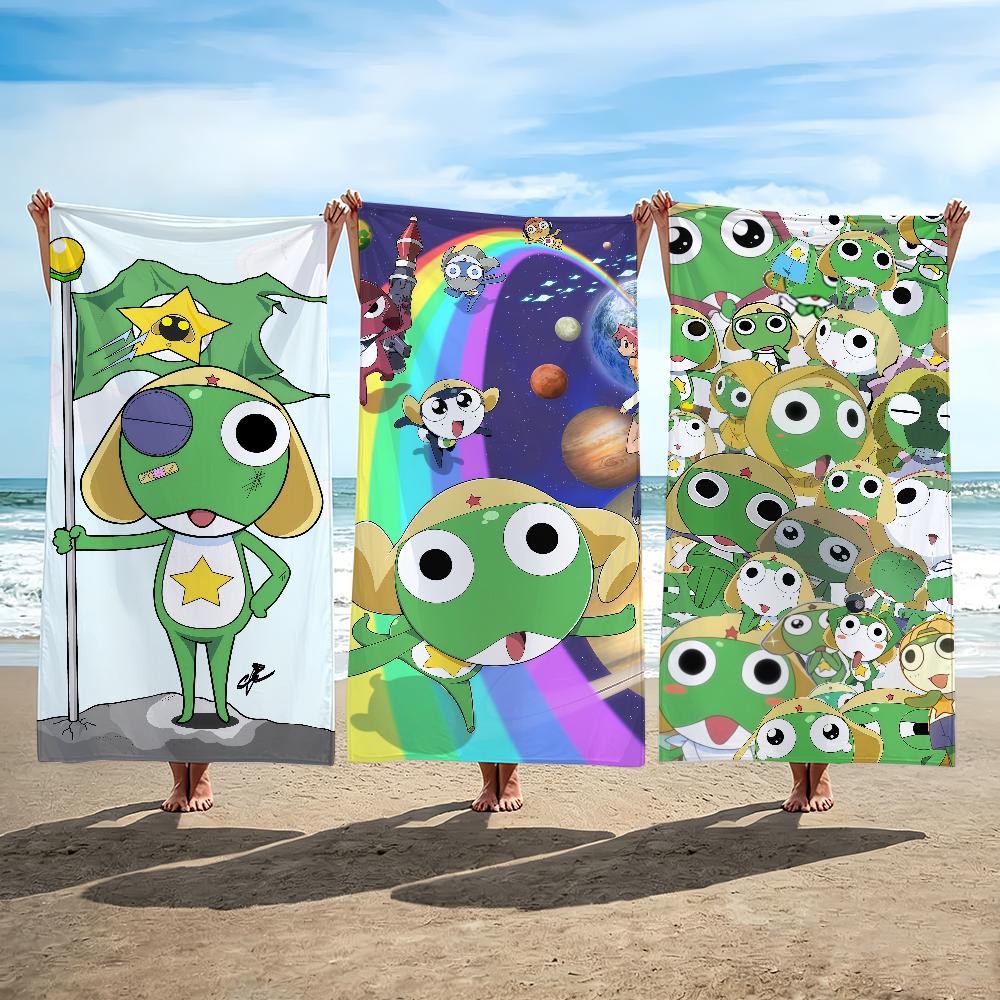 Comic Keroro Towel Beach Shower Bath Travel Lightweight Skin Friendly for Pool Camping Cruise Summer