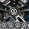 4Pcs Car Styling Wheel Hub Center Caps Stickers Rim Badge Cover for Volkswagen VW GTI Polo Golf Passat zd7
