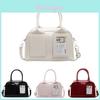 Boston Bag Small Pu Leather Urban Minimalist Crossbody For Daily Use