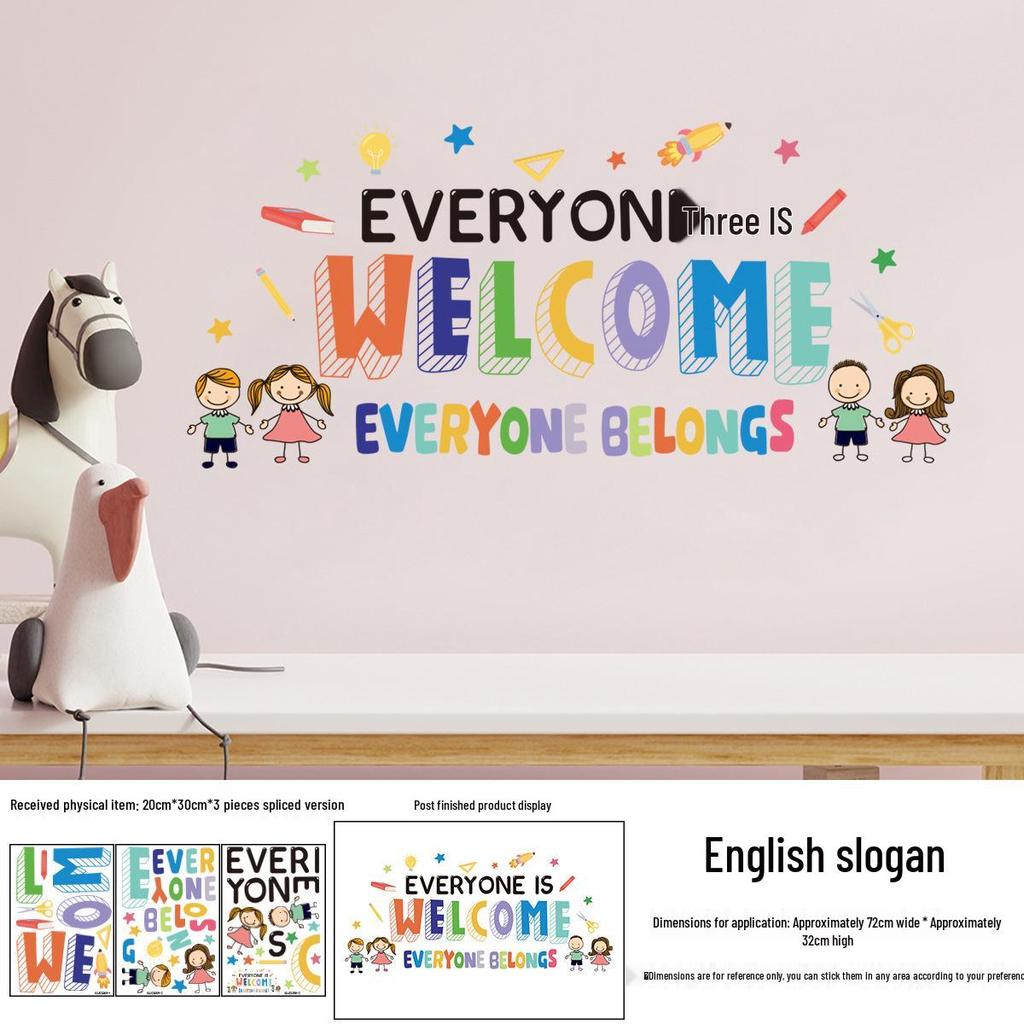 Chuanhao Motivational English Phrase Wall Stickers for Kids' Rooms and Classrooms