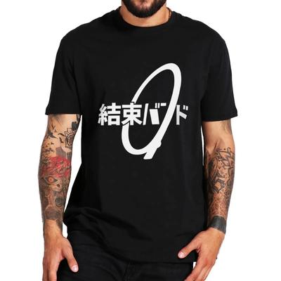 100 Cotton  Tops Tee Cable Tie Kanji Hiragana Kessoku Band Rocker Band T Shirt Jojo Bizarre Adventure Graphic T Shirts