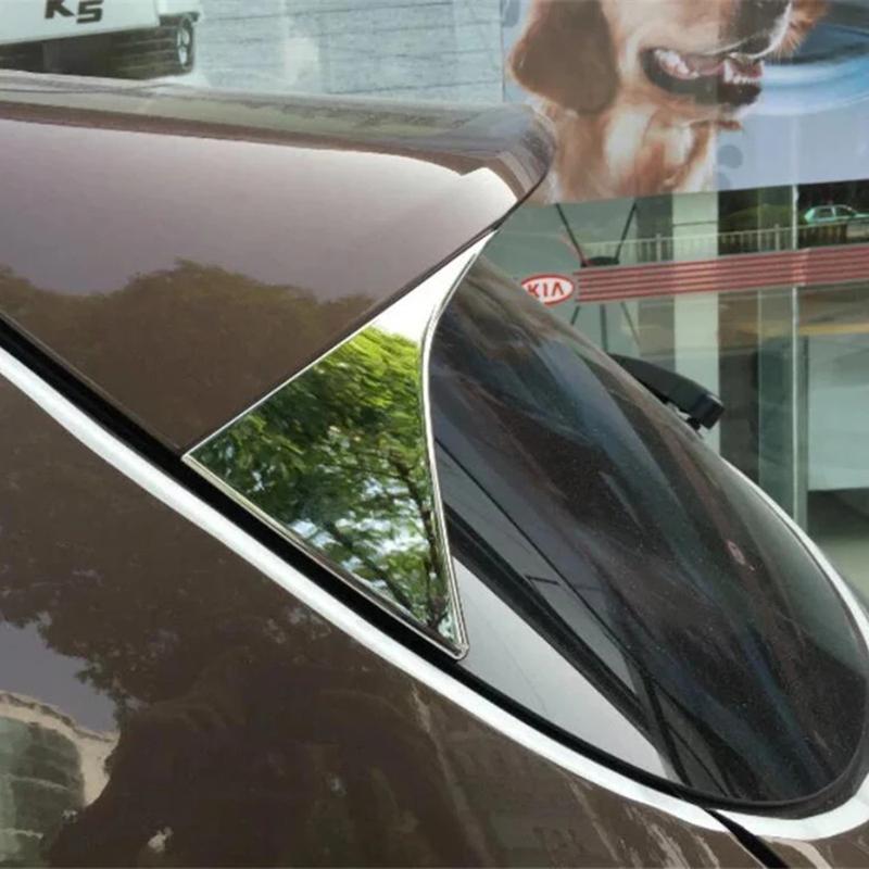 Spoiler Boczny Trójkątny Panel Pokrywy Bocznej Tylnej Szyby Samochodu do Kia Sportage 4 2016 2017 2018 Akcesoria ABS Chrom