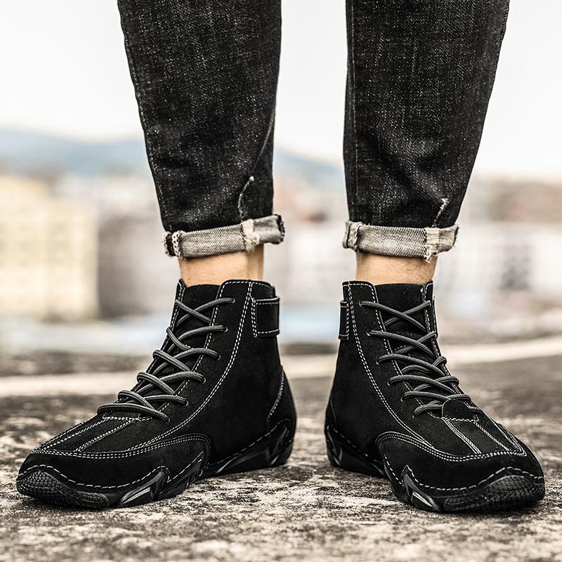 Men's Genuine Leather Social Shoes Single Shoes Cotton Shoes Boots, Luxury Leisure, Fashion Original Men's Sports Shoes Trading