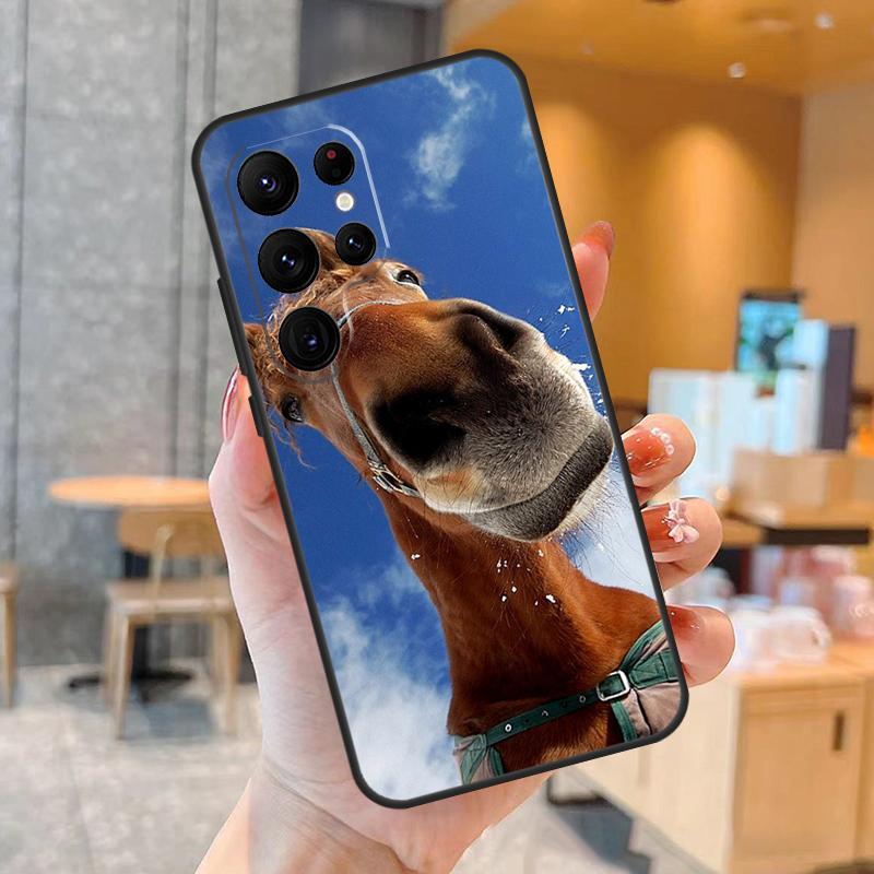 

Funny Horse Animal Case For Samsung Galaxy S23 S21 S22 Ultra S8 S9 S10 Note10 Plus Note 20 Ultra S20 FE Cover Galaxy Note 20