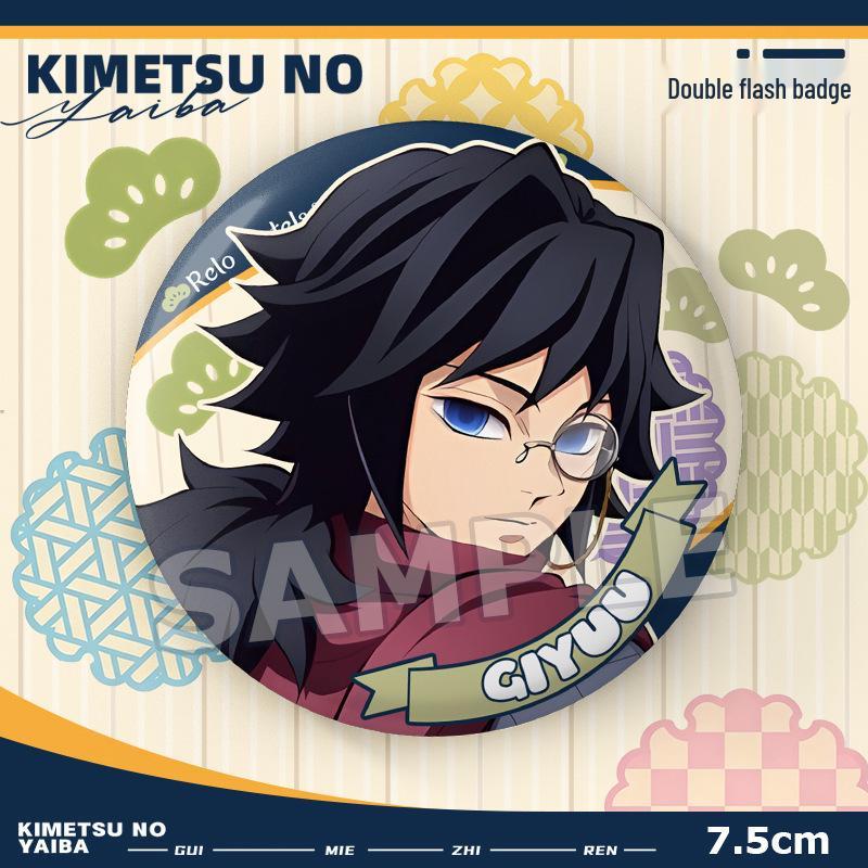 

Demon Slayer Collaboration: Shinobu, Giyu, Tanjiro 75mm Double Flash Badge 75mm Double Flash Badge (Individually Packaged)