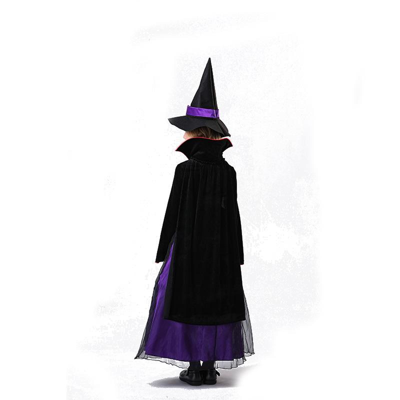 Cosplay Kinder Halloween Verkleidung Hexe Kostüm Bühnenauftritt Kostüm Maskenball Verkleidung