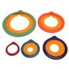 5Pcs Sealing Lid Set Plastic Round Multifunctional Anti Aging Food Storage Cover Set for Home Kitchen