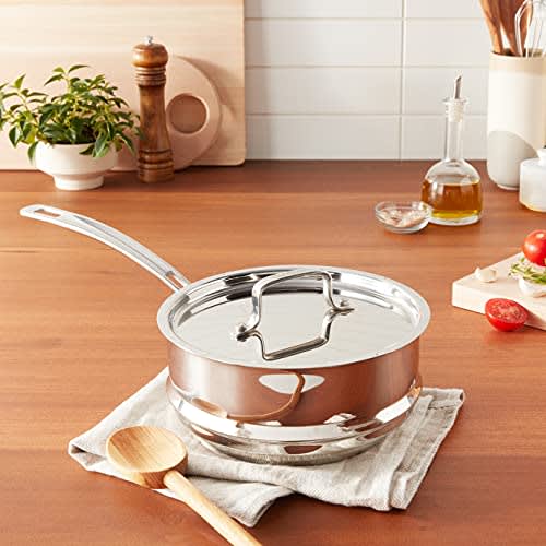 Cuisinart MCP116-20N MultiClad Pro Stainless Steel Skillet, 20cm, with Universal Steamer Cover