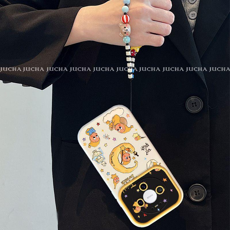 Applicable to Huawei mate80 mobile phone case female with lanyard mate70 all-inclusive lens anti-drop silicone variable star person