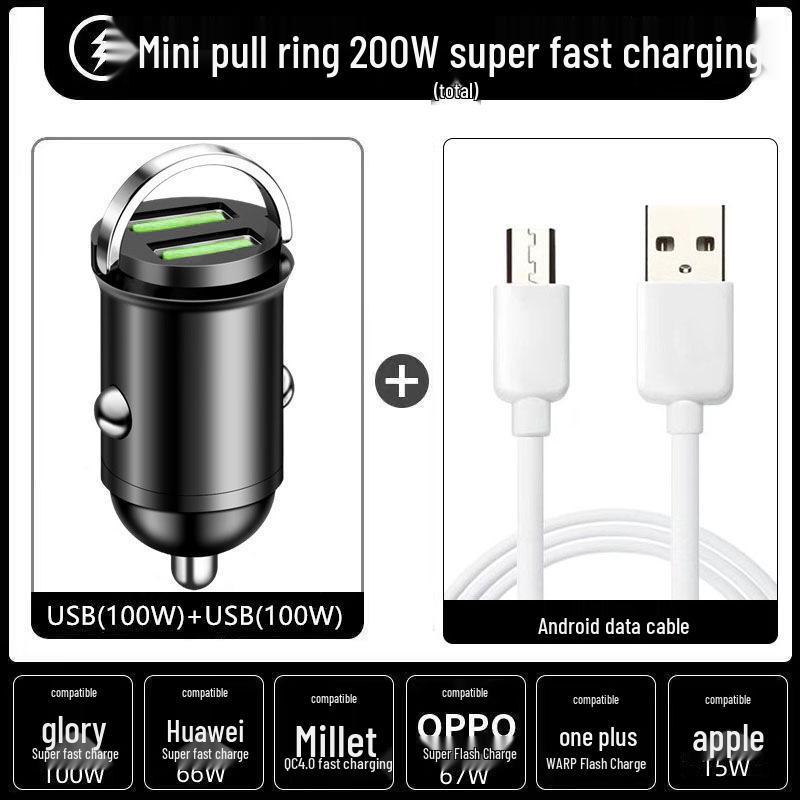 Huawei & Apple Mini Invisible Car Charger: Super Fast Charge Cigarette Lighter Adapter