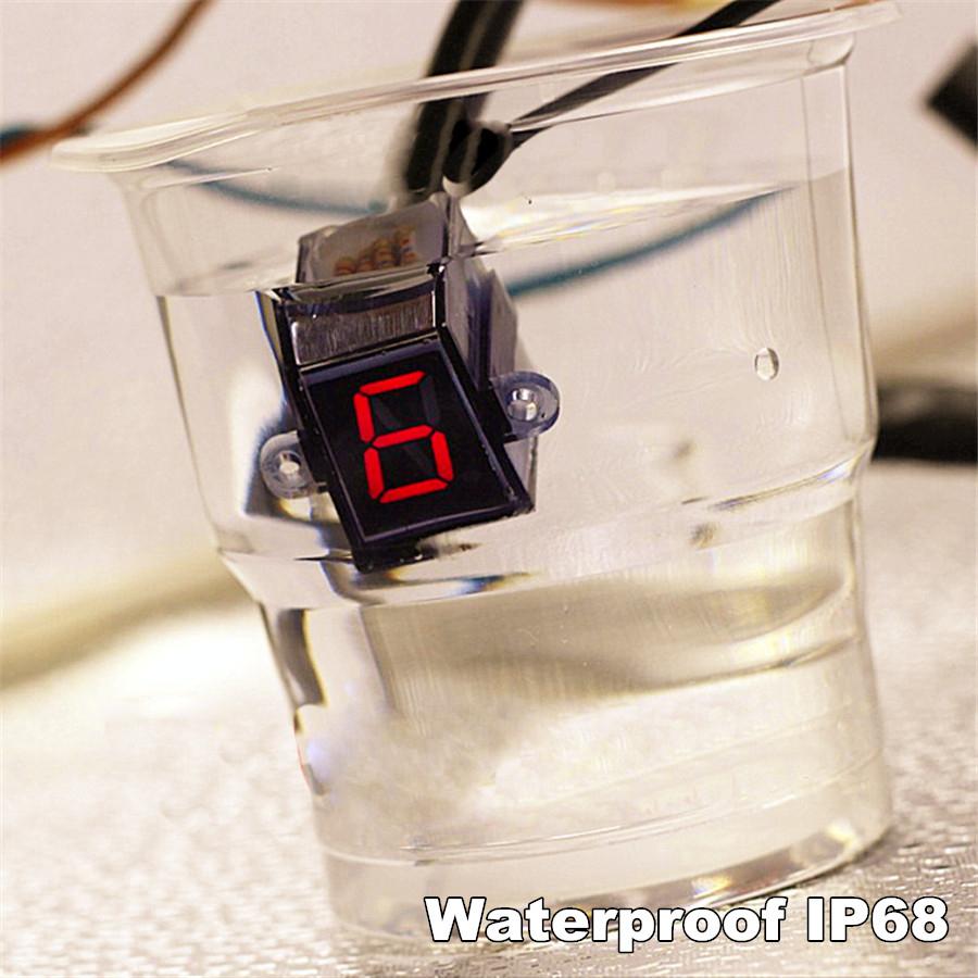 Red Color LED 0-6 Digital Gear Indicator Light Neutral Display Shift Lever Senso