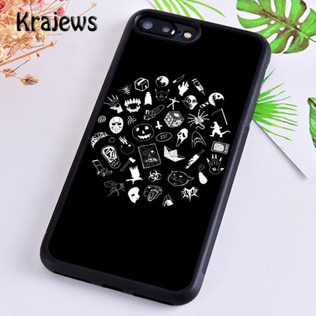 Krajews Halloween Moon Witch Horror Phone Case Cover For iPhone 17 Air 16 15 14 plus 11 12 13 pro max coque Fundas